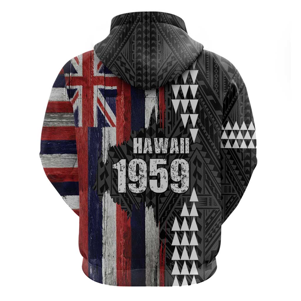 Hawaii 1959 Statehood Day Zip Hoodie Classic Style LT05 - Polynesian Pride