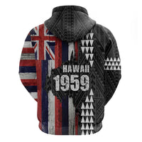 Hawaii 1959 Statehood Day Zip Hoodie Classic Style LT05 - Polynesian Pride