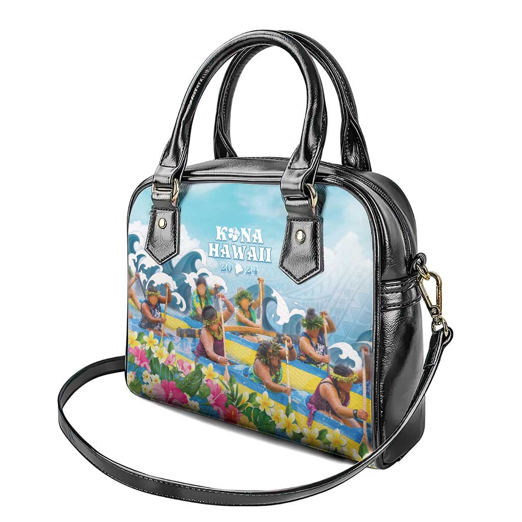 Hawaii Outrigger Canoe Race Shoulder Handbag Polynesian Style Watercolor Style LT05 - Polynesian Pride