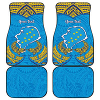 Tuvalu Independence Day Car Mats Coat Of Arms With Polynesian Dolphin Tattoo