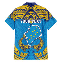 Personalised Tuvalu Independence Day Family Matching Off Shoulder Maxi Dress and Hawaiian Shirt Coat Of Arms With Polynesian Dolphin Tattoo LT05 - Polynesian Pride