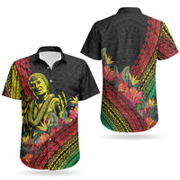 Retro Hawaiian Singer Couples Matching Mermaid Dress and Hawaiian Shirt Polynesian Style Tropical Flowers LT05 - Polynesian Pride