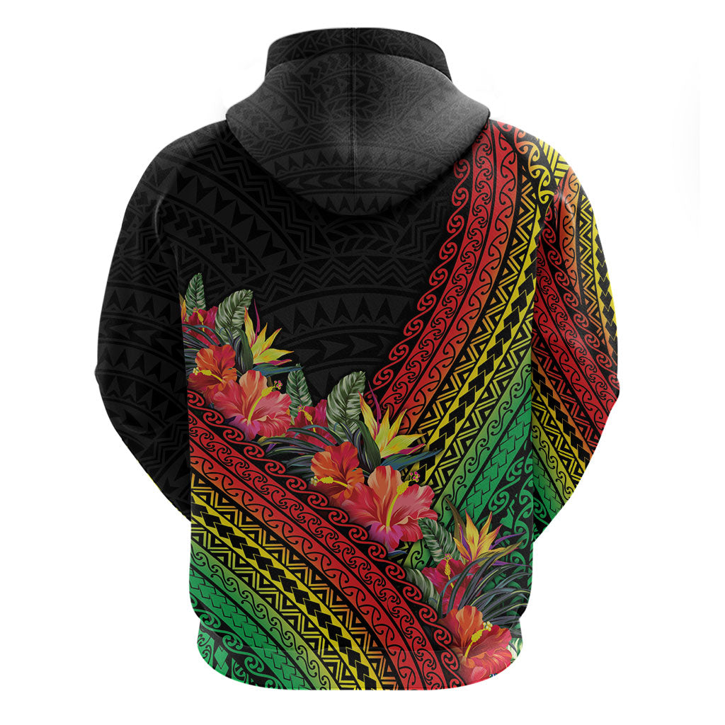 Retro Hawaiian Singer Hoodie Polynesian Style Tropical Flowers LT05 - Polynesian Pride