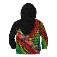 Retro Hawaiian Singer Kid Hoodie Polynesian Style Tropical Flowers LT05 - Polynesian Pride