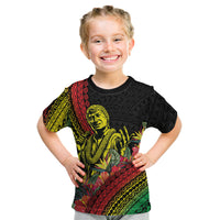 Retro Hawaiian Singer Kid T Shirt Polynesian Style Tropical Flowers LT05 Black - Polynesian Pride