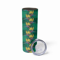 Hawaii Waikiki King Skinny Tumbler Green Quilt With Pua Manu LT05 - Polynesian Pride