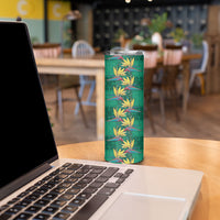 Hawaii Waikiki King Skinny Tumbler Green Quilt With Pua Manu LT05 - Polynesian Pride