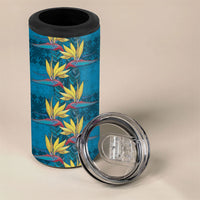 Hawaii Waikiki King 4 in 1 Can Cooler Tumbler Blue Quilt With Pua Manu LT05 - Polynesian Pride