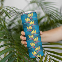Hawaii Waikiki King Skinny Tumbler Blue Quilt With Pua Manu LT05 - Polynesian Pride