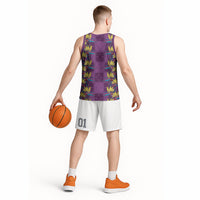 Hawaii Waikiki King Basketball Jersey Purple Quilt With Pua Manu LT05 - Polynesian Pride