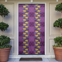 Hawaii Waikiki King Door Cover Purple Quilt With Pua Manu LT05 Purple - Polynesian Pride