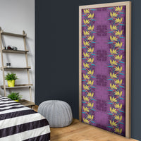 Hawaii Waikiki King Door Cover Purple Quilt With Pua Manu LT05 - Polynesian Pride