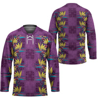 Hawaii Waikiki King Hockey Jersey Purple Quilt With Pua Manu LT05 - Polynesian Pride