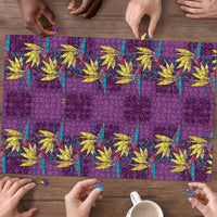 Hawaii Waikiki King Puzzle Purple Quilt With Pua Manu LT05 - Polynesian Pride