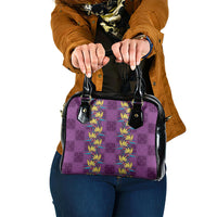 Hawaii Waikiki King Shoulder Handbag Purple Quilt With Pua Manu LT05 One Size Purple - Polynesian Pride