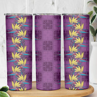Hawaii Waikiki King Skinny Tumbler Purple Quilt With Pua Manu LT05 - Polynesian Pride