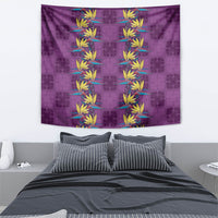 Hawaii Waikiki King Tapestry Purple Quilt With Pua Manu LT05 - Polynesian Pride