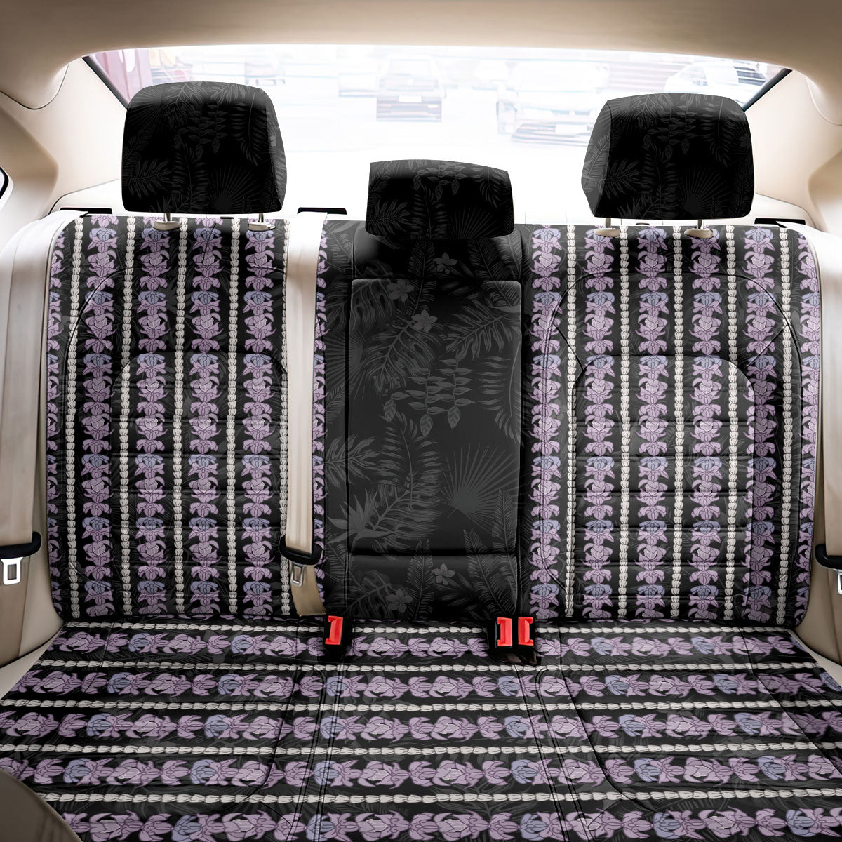 Hawaii Queen Liliuokalani Back Car Seat Cover Hawaiian Lei Pua Kalaunu LT05 - Polynesian Pride