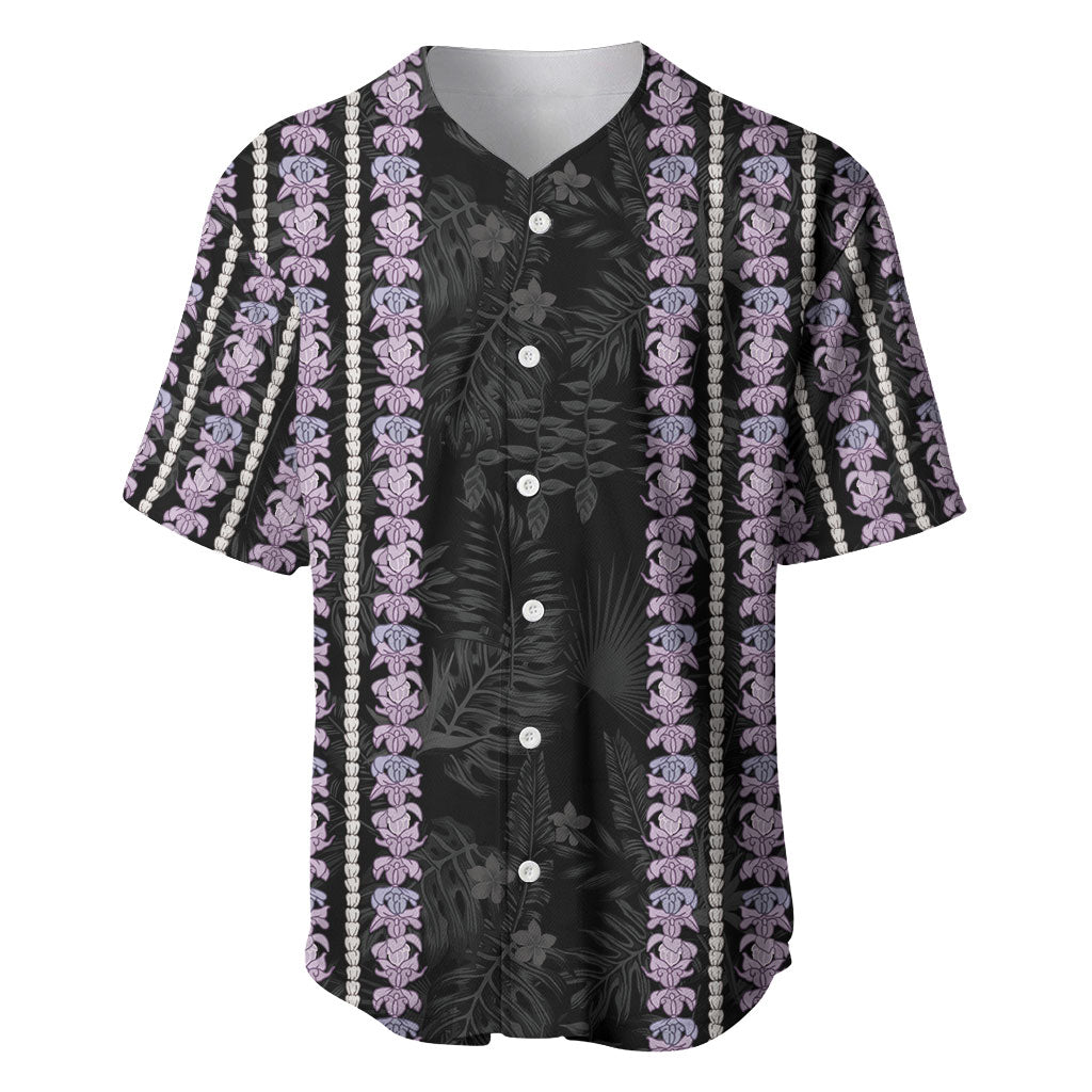 Hawaii Queen Liliuokalani Baseball Jersey Hawaiian Lei Pua Kalaunu LT05 Black - Polynesian Pride