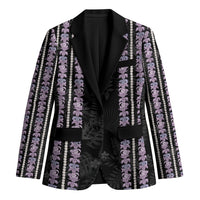 Hawaii Queen Liliuokalani Blazer Hawaiian Lei Pua Kalaunu LT05 Unisex Black - Polynesian Pride