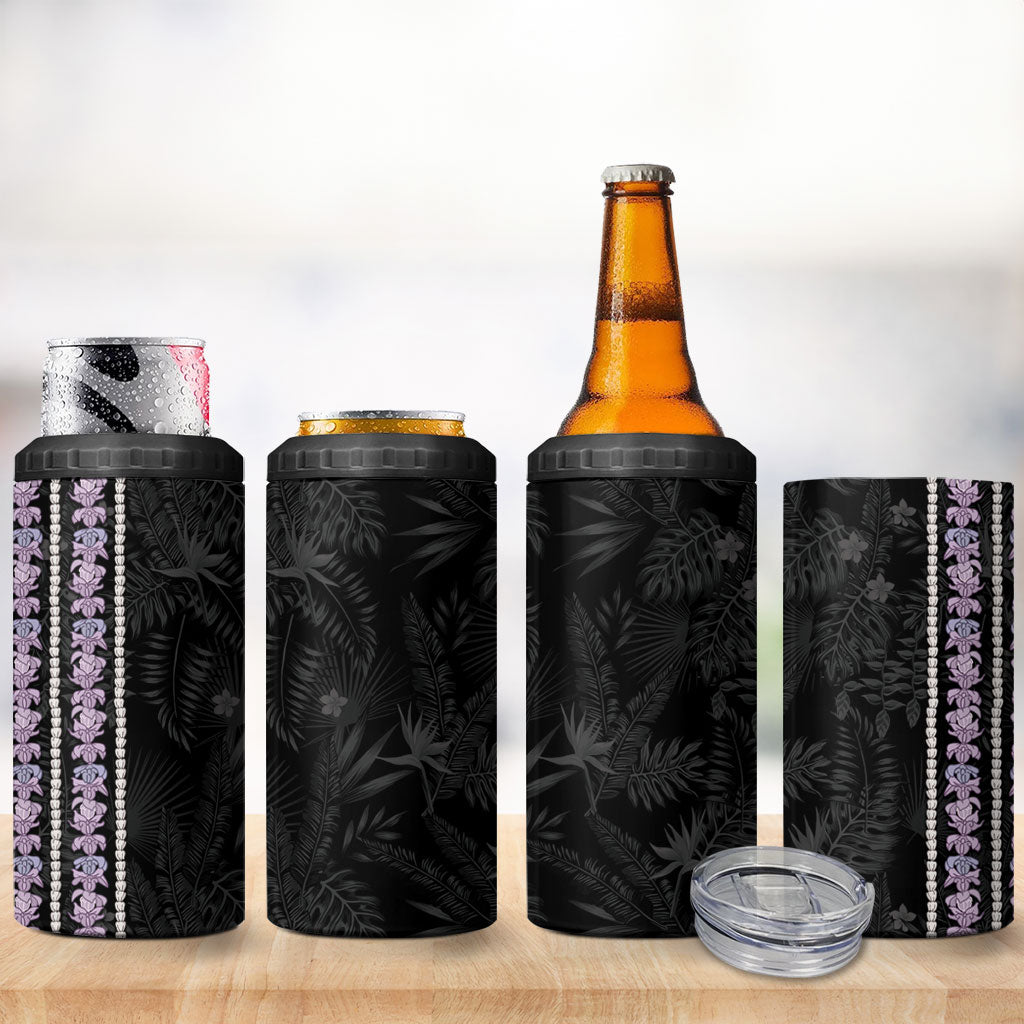 Hawaii Queen Liliuokalani 4 in 1 Can Cooler Tumbler Hawaiian Lei Pua Kalaunu LT05 - Polynesian Pride