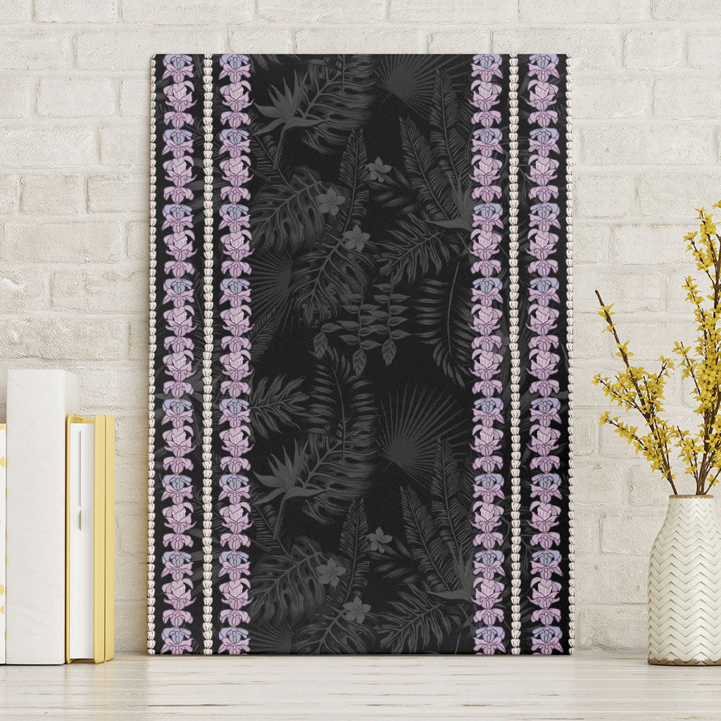 Hawaii Queen Liliuokalani Canvas Wall Art Hawaiian Lei Pua Kalaunu LT05 Without Frame Black - Polynesian Pride