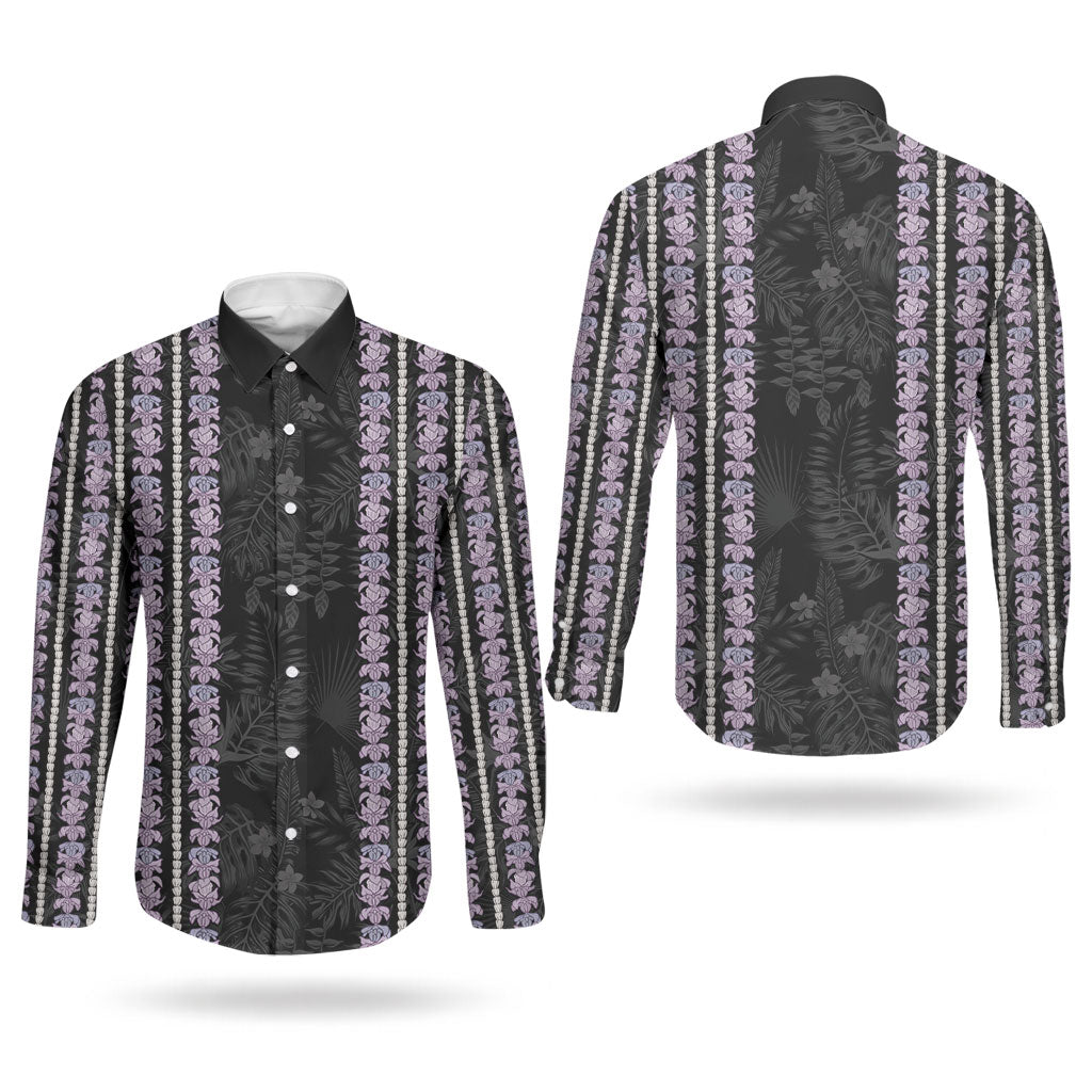 Hawaii Queen Liliuokalani Couples Matching Puletasi and Long Sleeve Button Shirt Hawaiian Lei Pua Kalaunu LT05 - Polynesian Pride