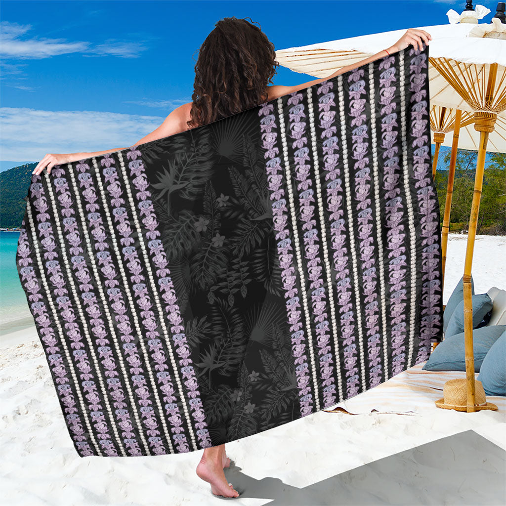 Hawaii Queen Liliuokalani Sarong Hawaiian Lei Pua Kalaunu LT05 One Size 44 x 66 inches Black - Polynesian Pride
