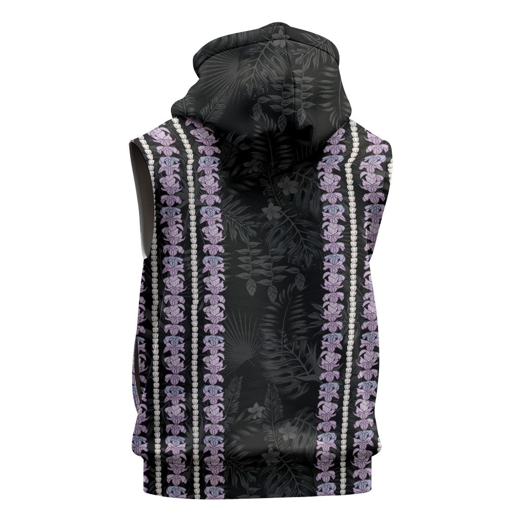 Hawaii Queen Liliuokalani Sleeveless Zip Hoodie Hawaiian Lei Pua Kalaunu LT05 - Polynesian Pride