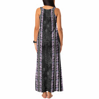 Hawaii Queen Liliuokalani Tank Maxi Dress Hawaiian Lei Pua Kalaunu LT05 - Polynesian Pride