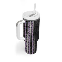 Hawaii Queen Liliuokalani Tumbler With Handle Hawaiian Lei Pua Kalaunu LT05 - Polynesian Pride