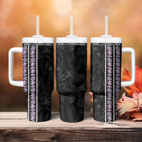 Hawaii Queen Liliuokalani Tumbler With Handle Hawaiian Lei Pua Kalaunu LT05 - Polynesian Pride