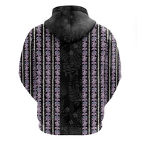 Hawaii Queen Liliuokalani Zip Hoodie Hawaiian Lei Pua Kalaunu LT05 - Polynesian Pride
