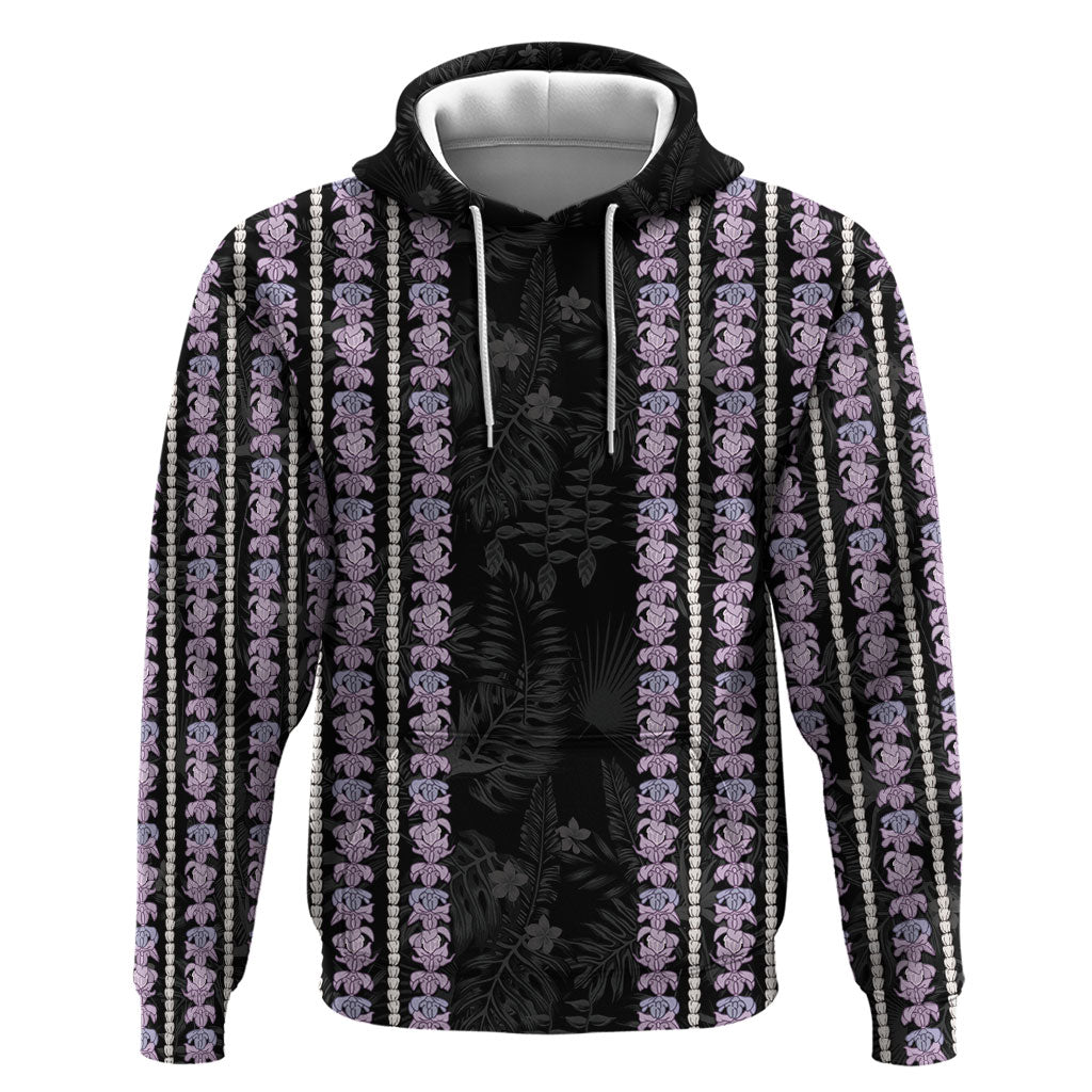 Hawaii Queen Liliuokalani Zip Hoodie Hawaiian Lei Pua Kalaunu LT05 Pullover Hoodie Black - Polynesian Pride
