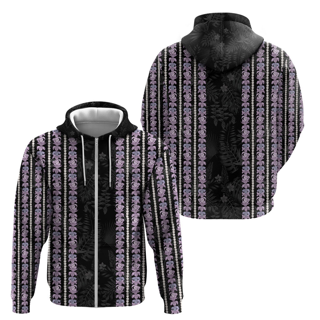 Hawaii Queen Liliuokalani Zip Hoodie Hawaiian Lei Pua Kalaunu LT05 - Polynesian Pride