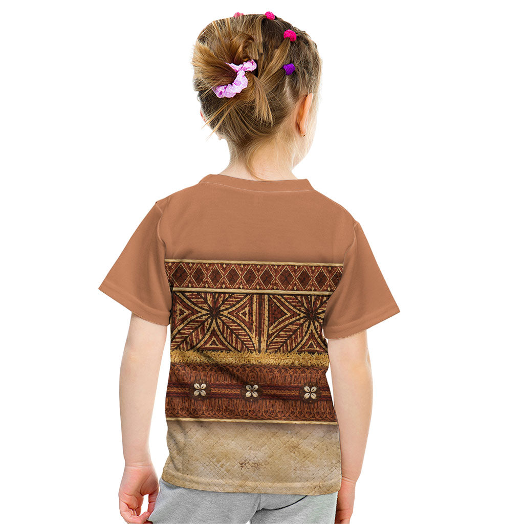 Polynesian Princess Inspired Cosplay Costume Kid T Shirt Traditional Tapa Pattern