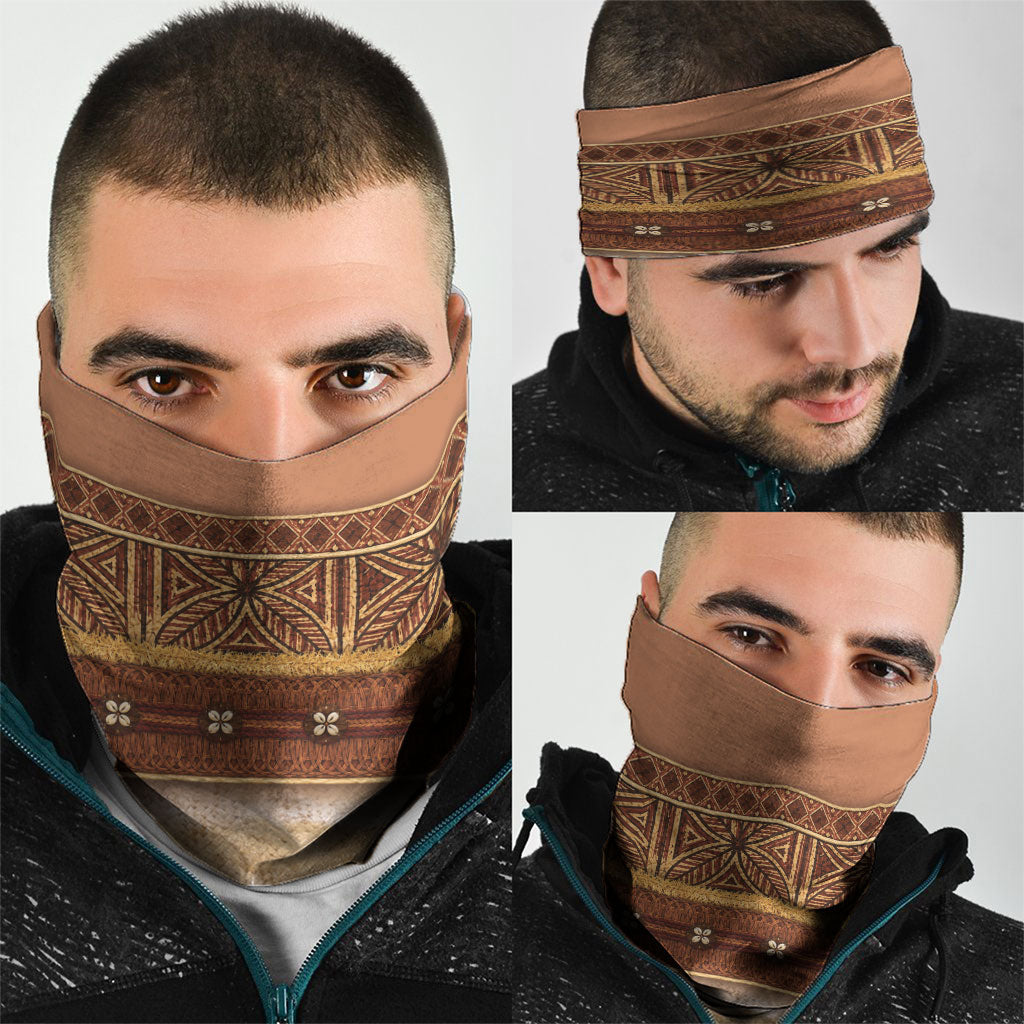 Polynesian Princess Inspired Cosplay Costume Neck Gaiter Traditional Tapa Pattern