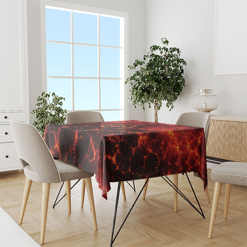 Lava Monster Costume Tablecloth Fiery Lava Spiral
