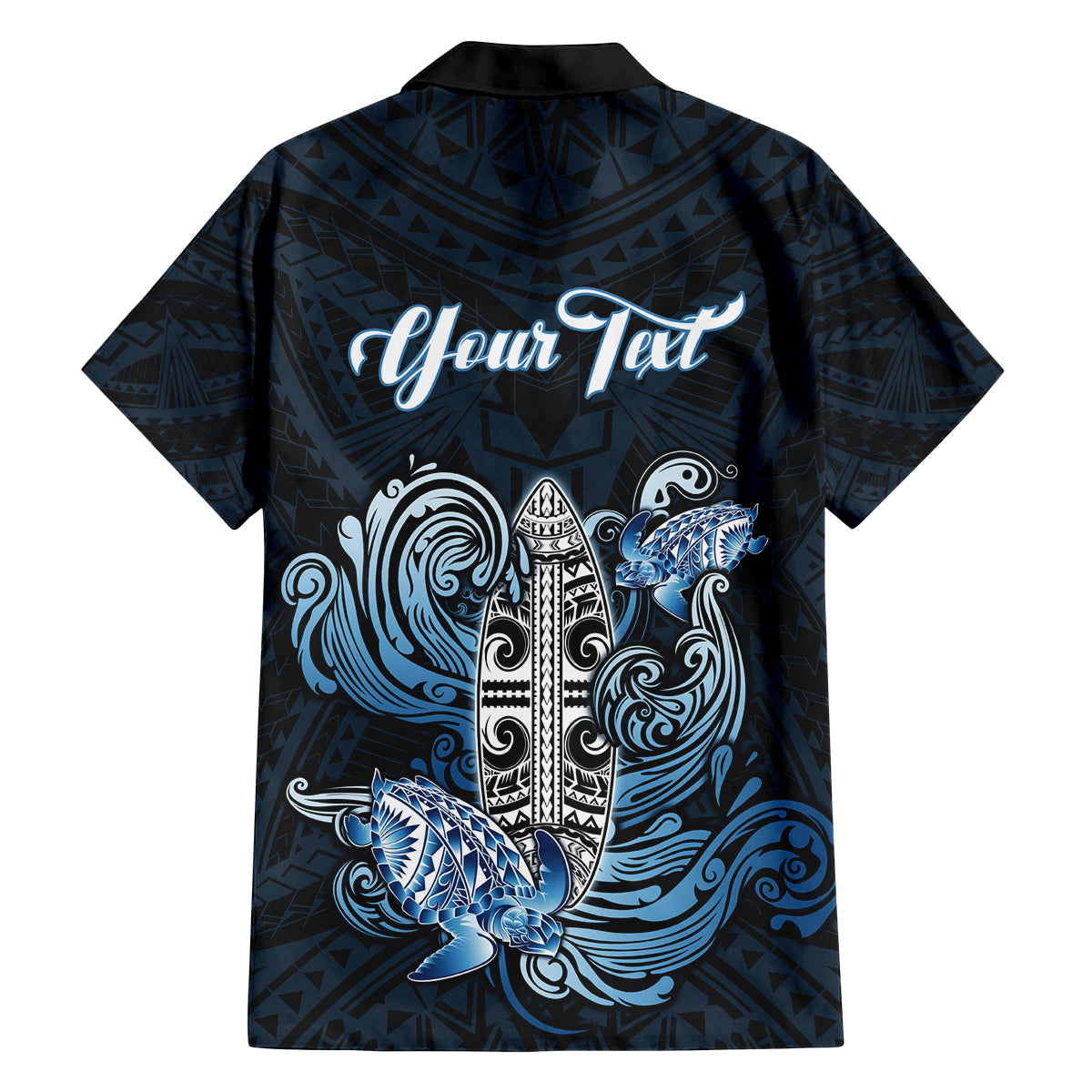Personalised Polynesia Go Surfing Family Matching Summer Maxi Dress and Hawaiian Shirt The Pacific Wave Of Water LT05 - Polynesian Pride