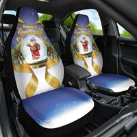 Samoa Christmas Car Seat Cover Snow Globe With Samoan Santa LT05 One Size Navy - Polynesian Pride