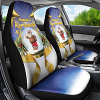 Samoa Christmas Car Seat Cover Snow Globe With Samoan Santa LT05 - Polynesian Pride