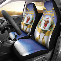 Samoa Christmas Car Seat Cover Snow Globe With Samoan Santa LT05 - Polynesian Pride