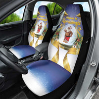 Samoa Christmas Car Seat Cover Snow Globe With Samoan Santa LT05 - Polynesian Pride