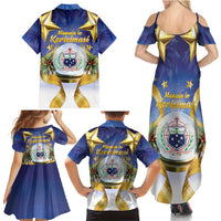 Samoa Christmas Family Matching Summer Maxi Dress and Hawaiian Shirt Snow Globe With Samoan Santa LT05 - Polynesian Pride