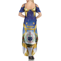 Samoa Christmas Family Matching Summer Maxi Dress and Hawaiian Shirt Snow Globe With Samoan Santa LT05 - Polynesian Pride