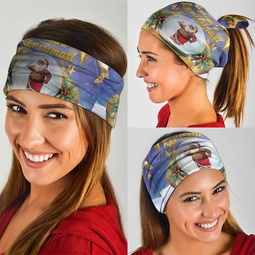 Samoa Christmas Neck Gaiter Snow Globe With Samoan Santa - Polynesian Pride