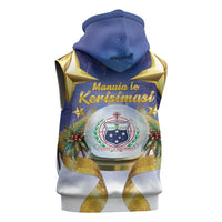 Samoa Christmas Sleeveless Hoodie Snow Globe With Samoan Santa LT05 - Polynesian Pride