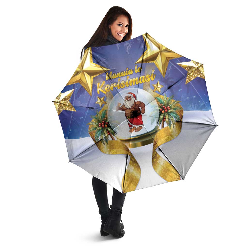 Samoa Christmas Umbrella Snow Globe With Samoan Santa - Polynesian Pride