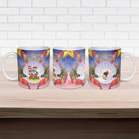 American Samoa Christmas Ceramic Mug Seashell Santa Beach Vibes - Polynesian Pride