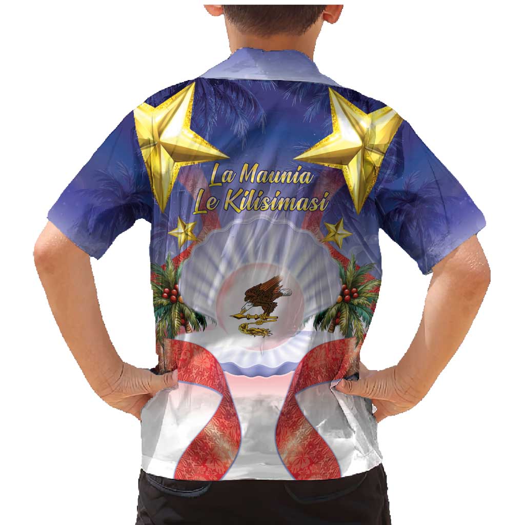 American Samoa Christmas Family Matching Mermaid Dress and Hawaiian Shirt Seashell Santa Beach Vibes LT05 - Polynesian Pride